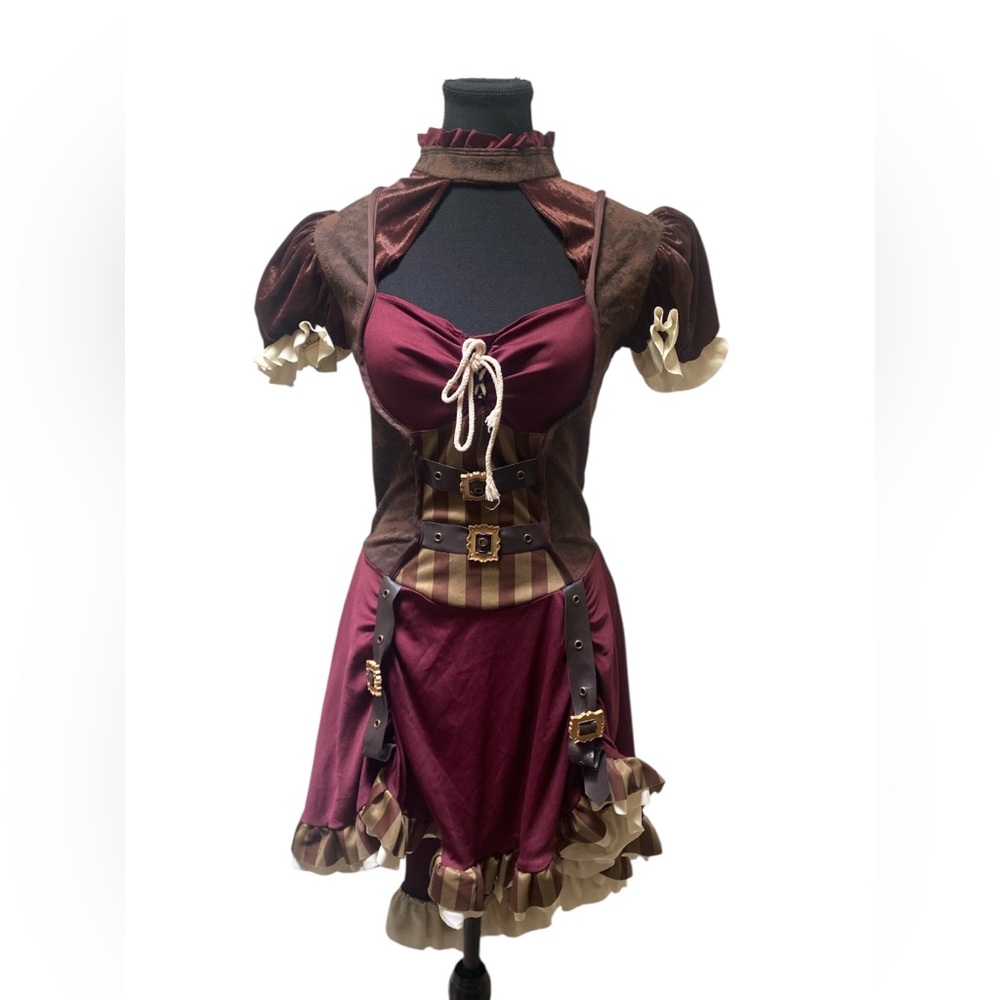 Spirit Sexy Pirate Costume Ruffled Dress GUC S